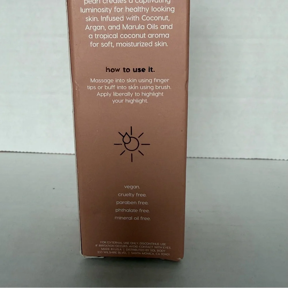 NIB Sol Body Glow Oil in Shade Golden 3.5 oz Tan Summer Vacation Beach Vegan - Picture 8 of 12